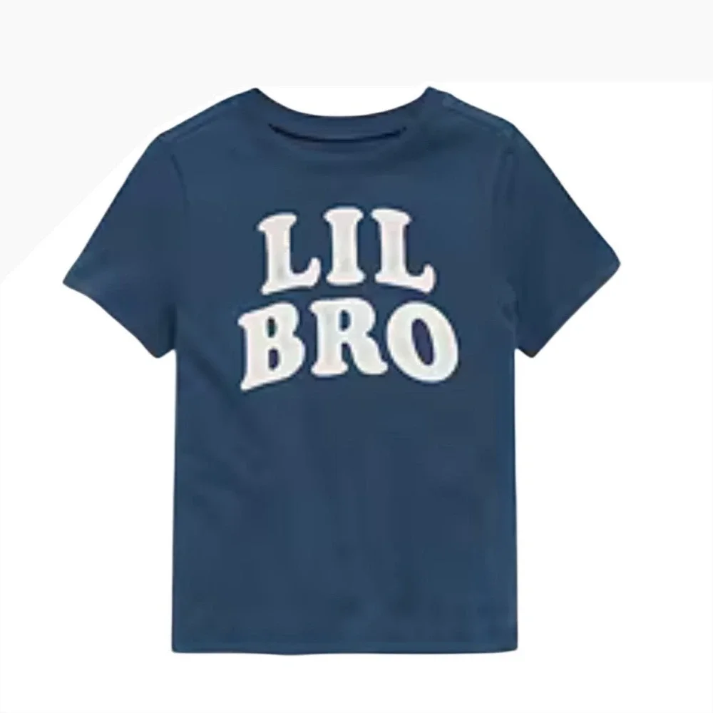 Old Navy Kids Navy Blue Lil Bro Graphic Short Sleeve T-Shirt‎ 5T NWT